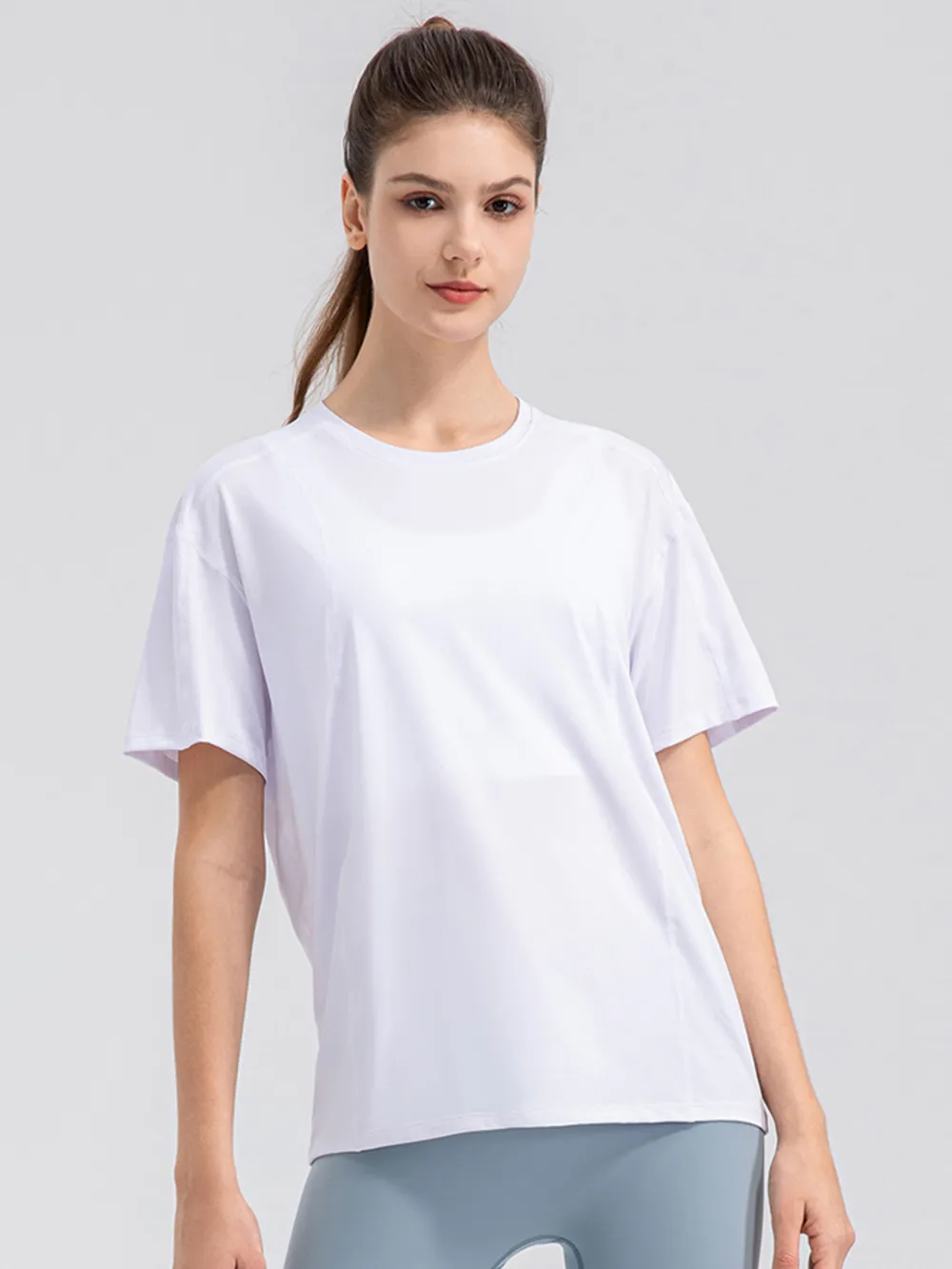 Round Neck Short Sleeve Active Top, image 10