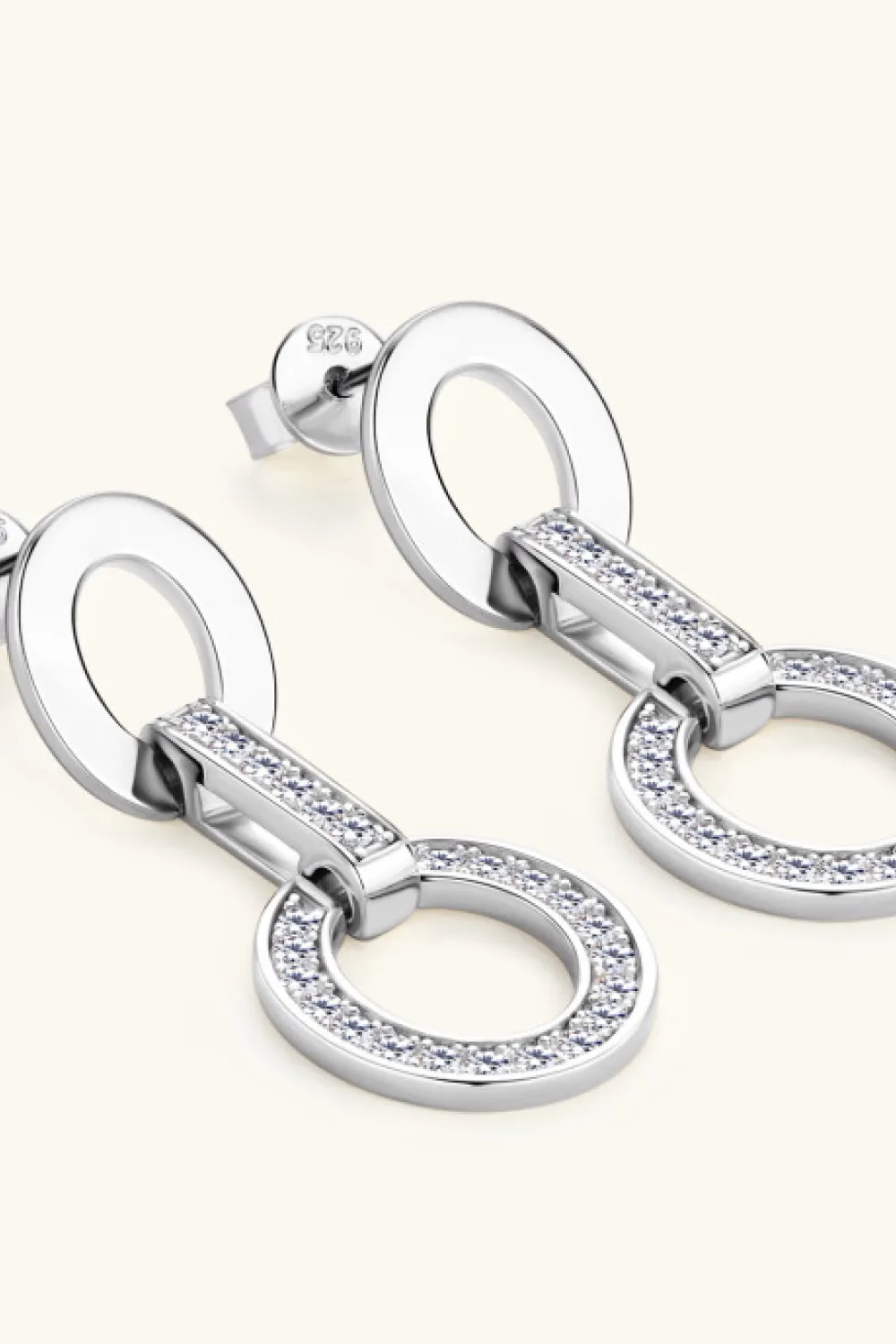 Moissanite 925 Sterling Silver Earrings, image 3