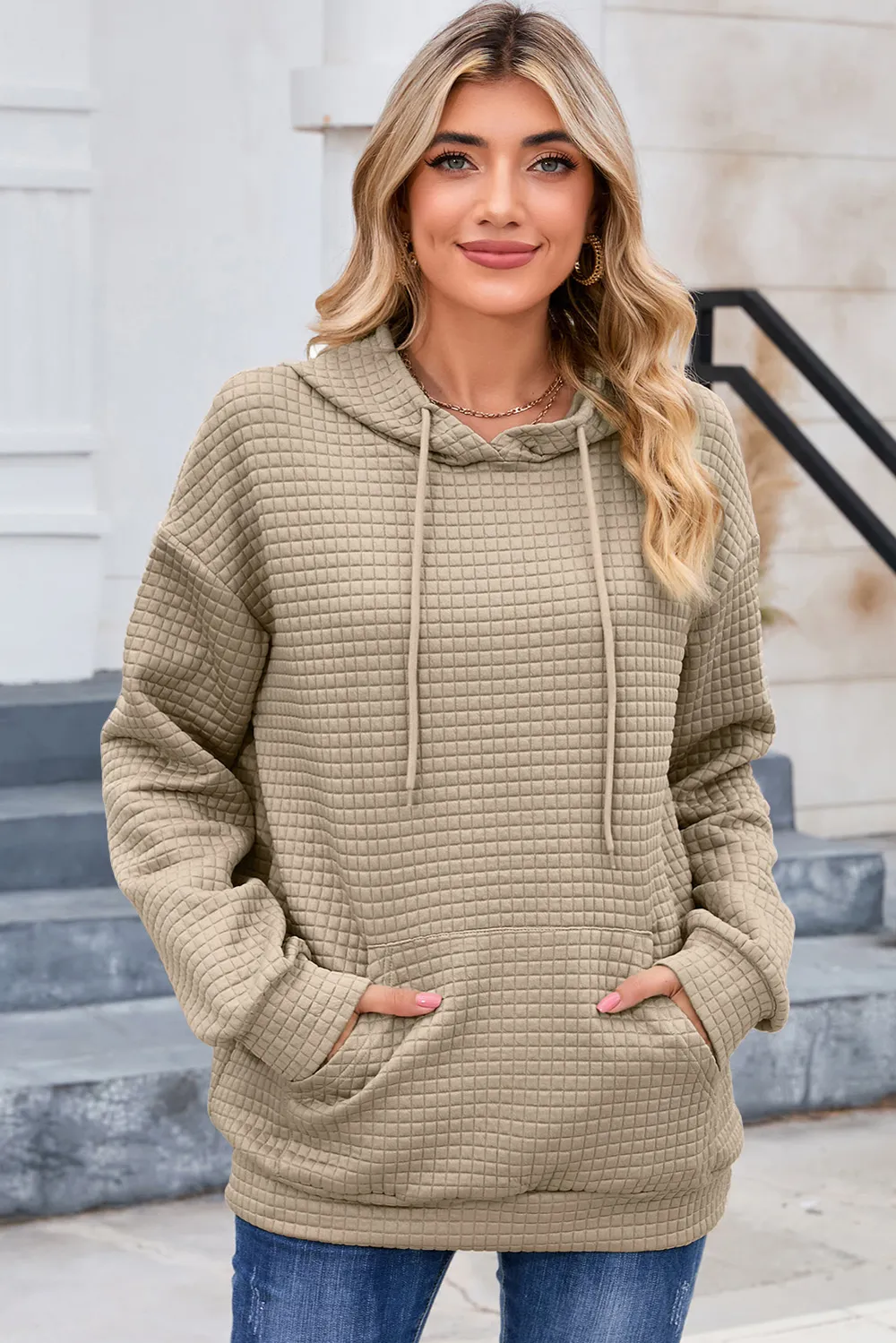 Dropped Shoulder Pocketed Hoodie, image 14