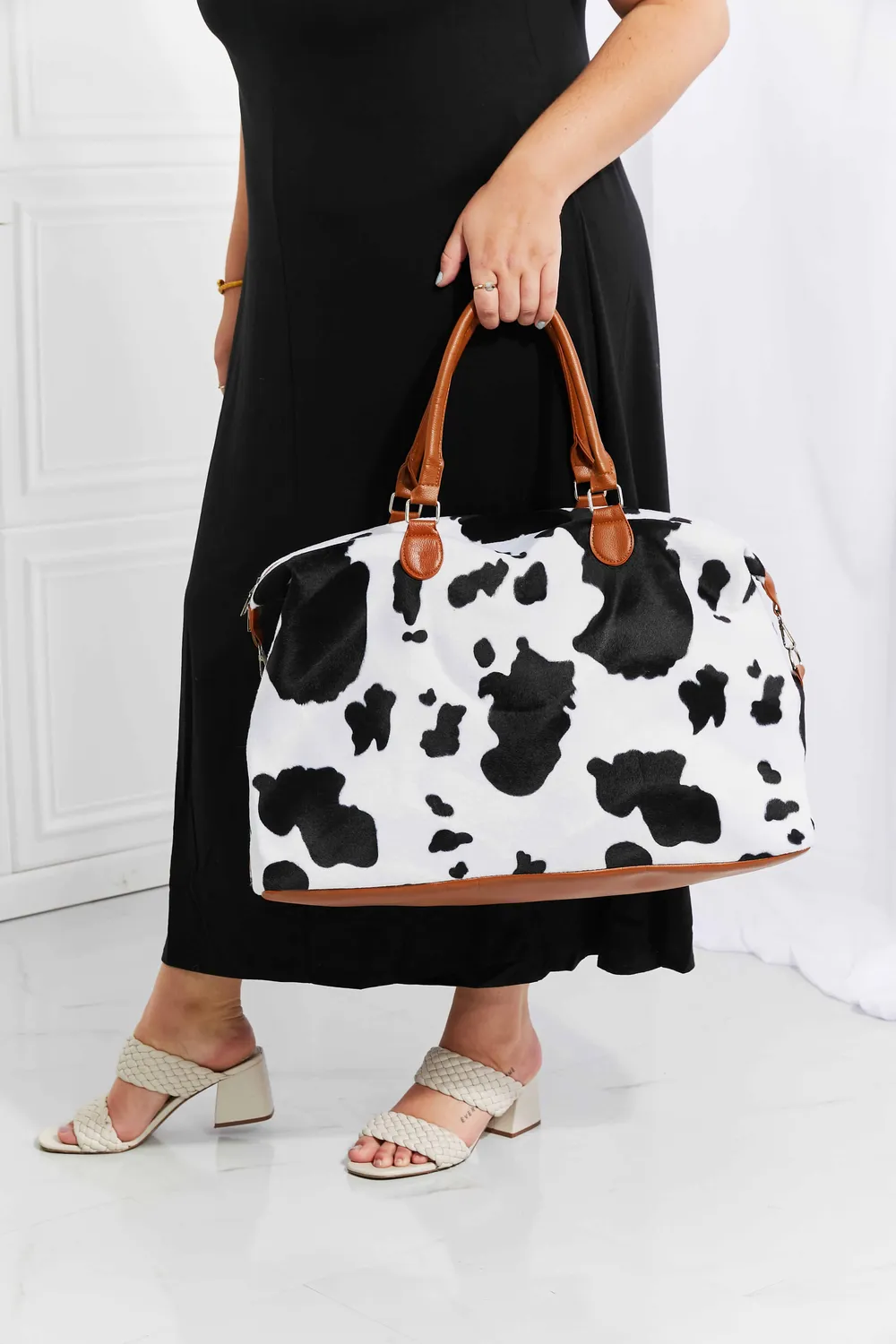 Animal Print Plush Weekender Bag, image 2