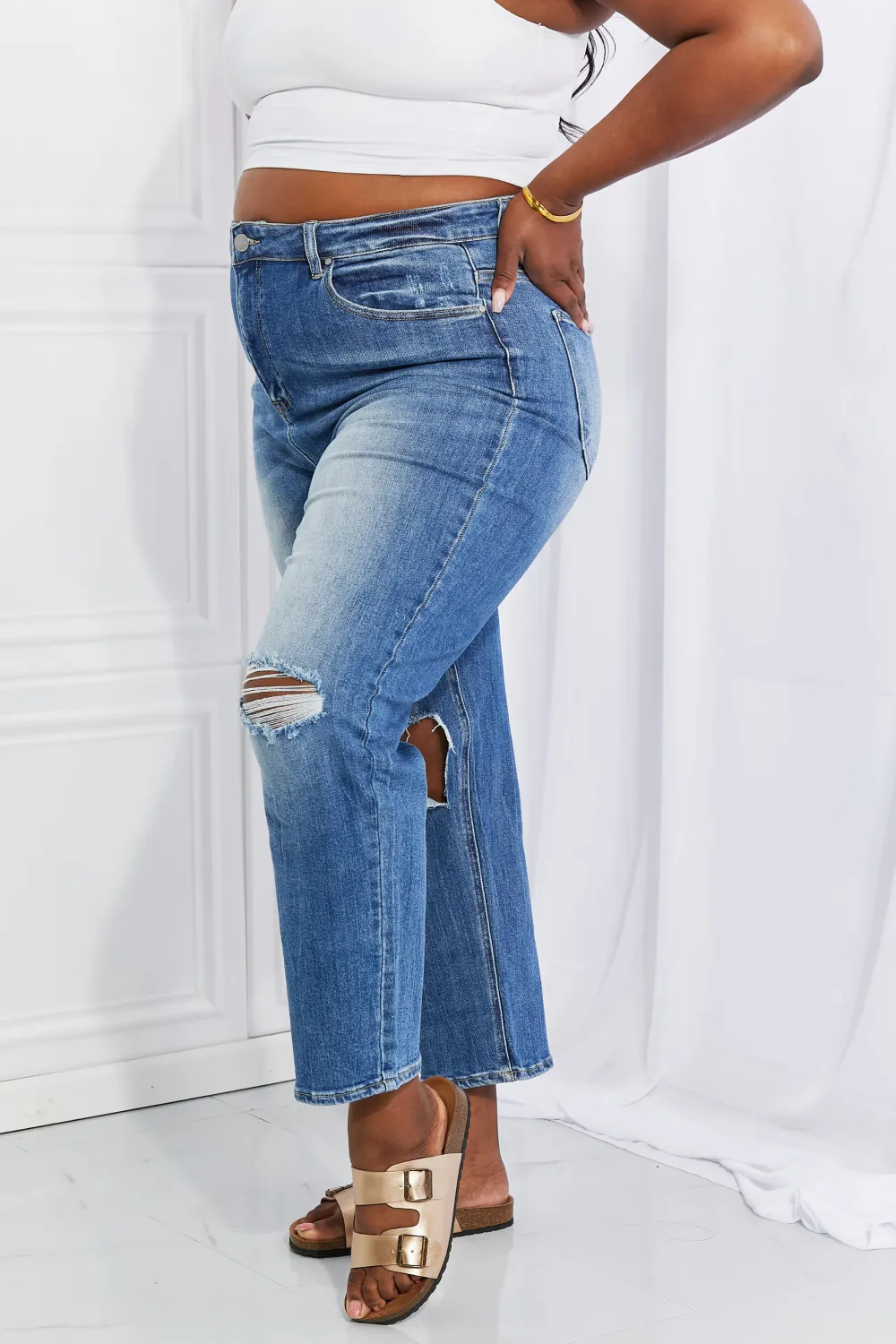 Full Size Emily High Rise Relaxed Jeans, image 6