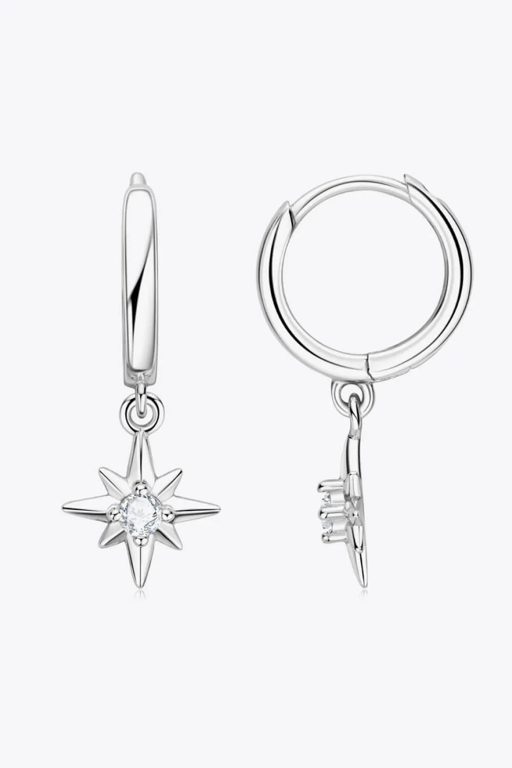 Moissanite Star Drop Earrings, image 2