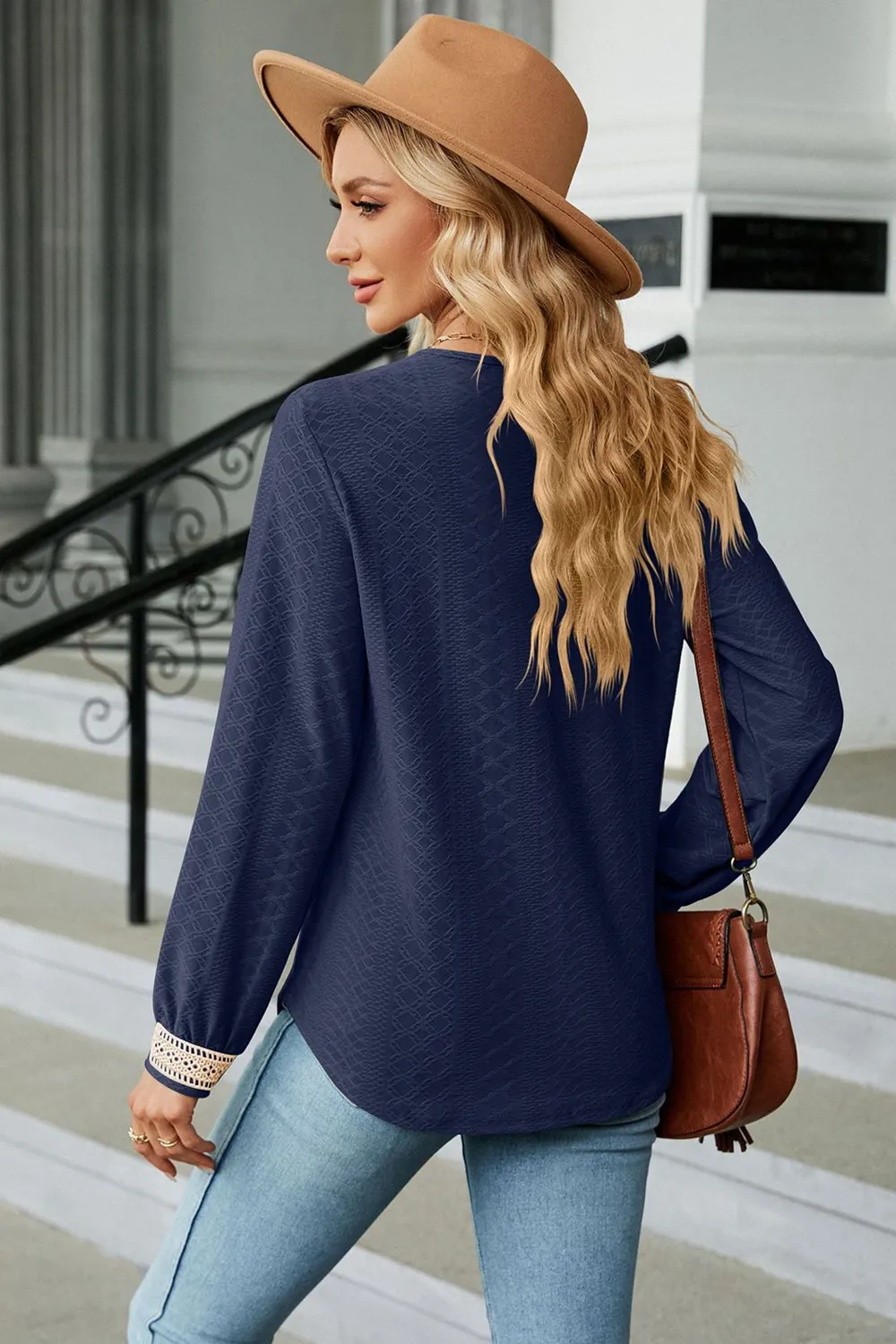 V-Neck Long Sleeve Blouse, image 24