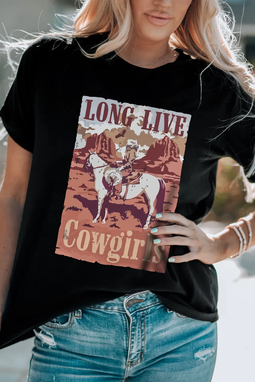 LONG LIVE COWGIRLS Graphic Tee, image 4