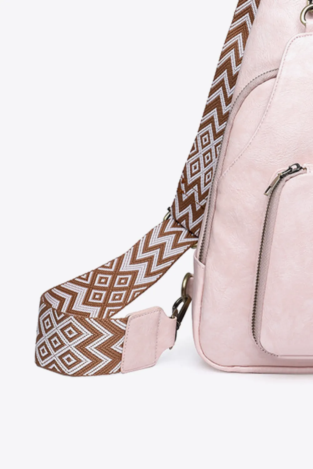 Take A Trip PU Leather Sling Bag, image 29