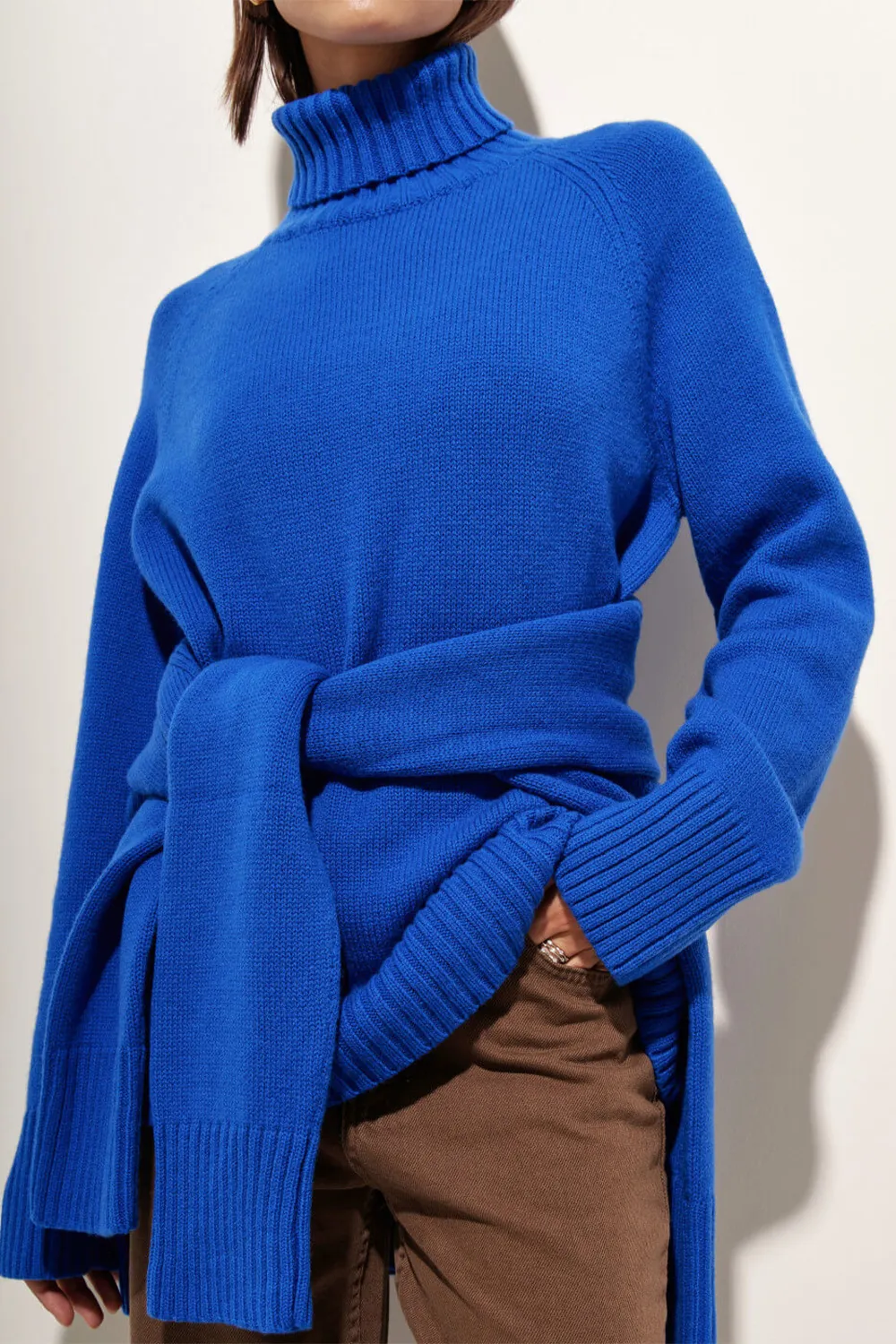 Turtle Neck Raglan Sleeve Sweater, image 8