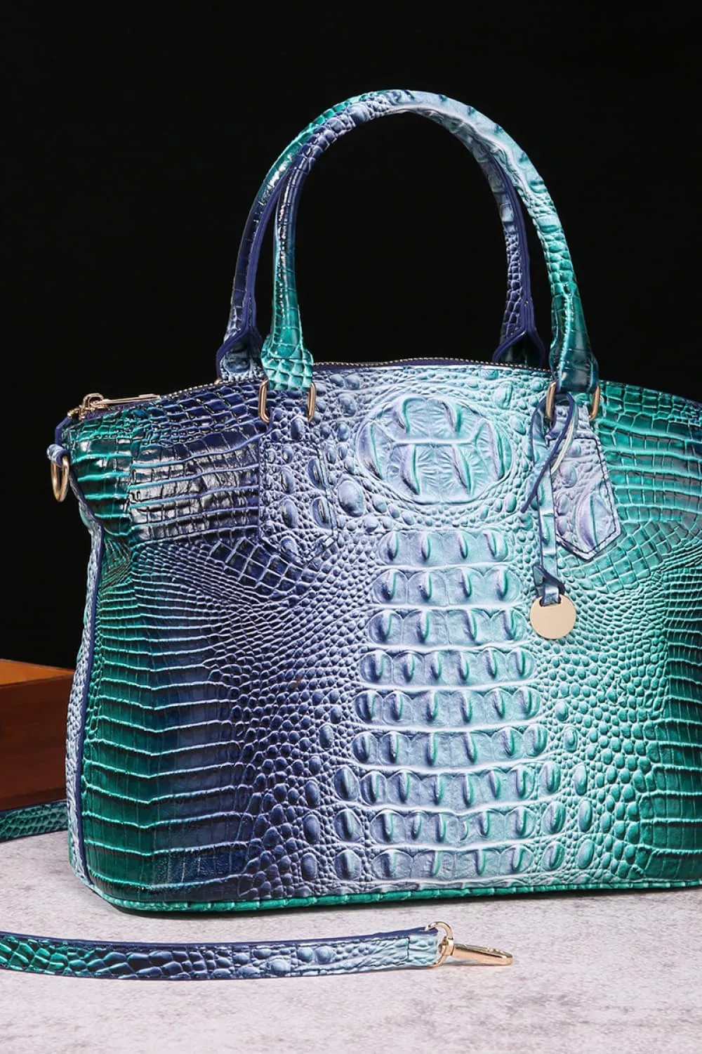 Gradient PU Leather Handbag, image 7