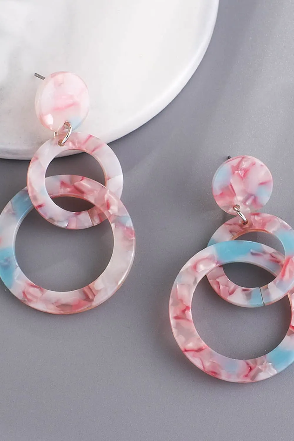 Acrylic Double-Hoop Earrings, image 4