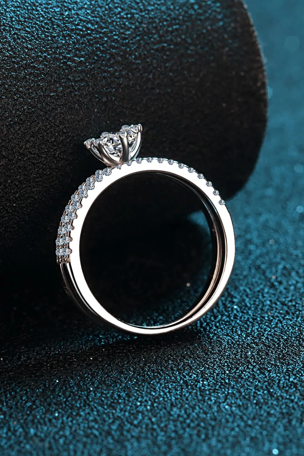 Moissanite 925 Sterling Silver Ring Set, image 6