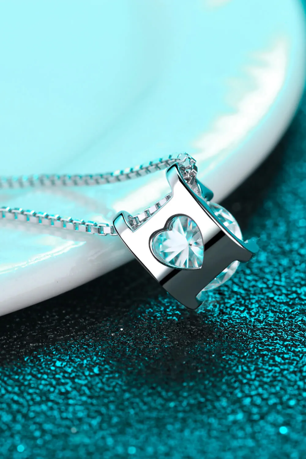 1 Carat Moissanite 925 Sterling Silver Chain Necklace, image 4