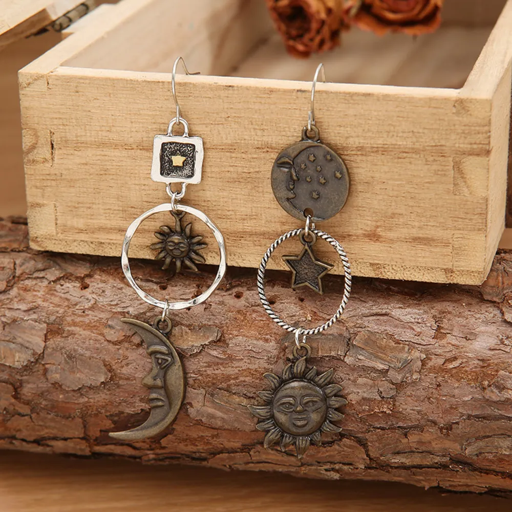 Star, Sun, and Moon Earrings, image 5