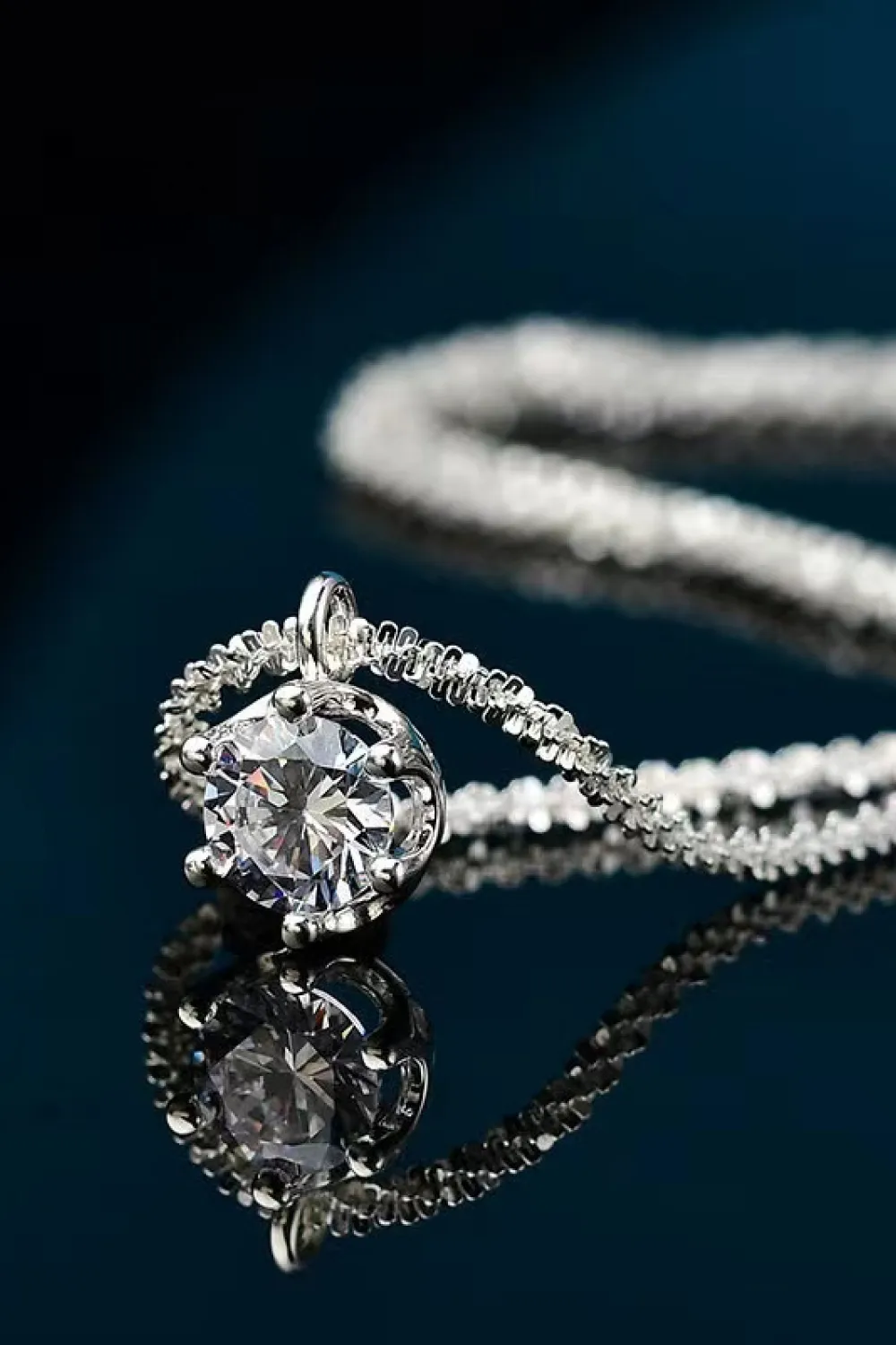 1 Carat Moissanite 925 Sterling Silver Necklace, image 3