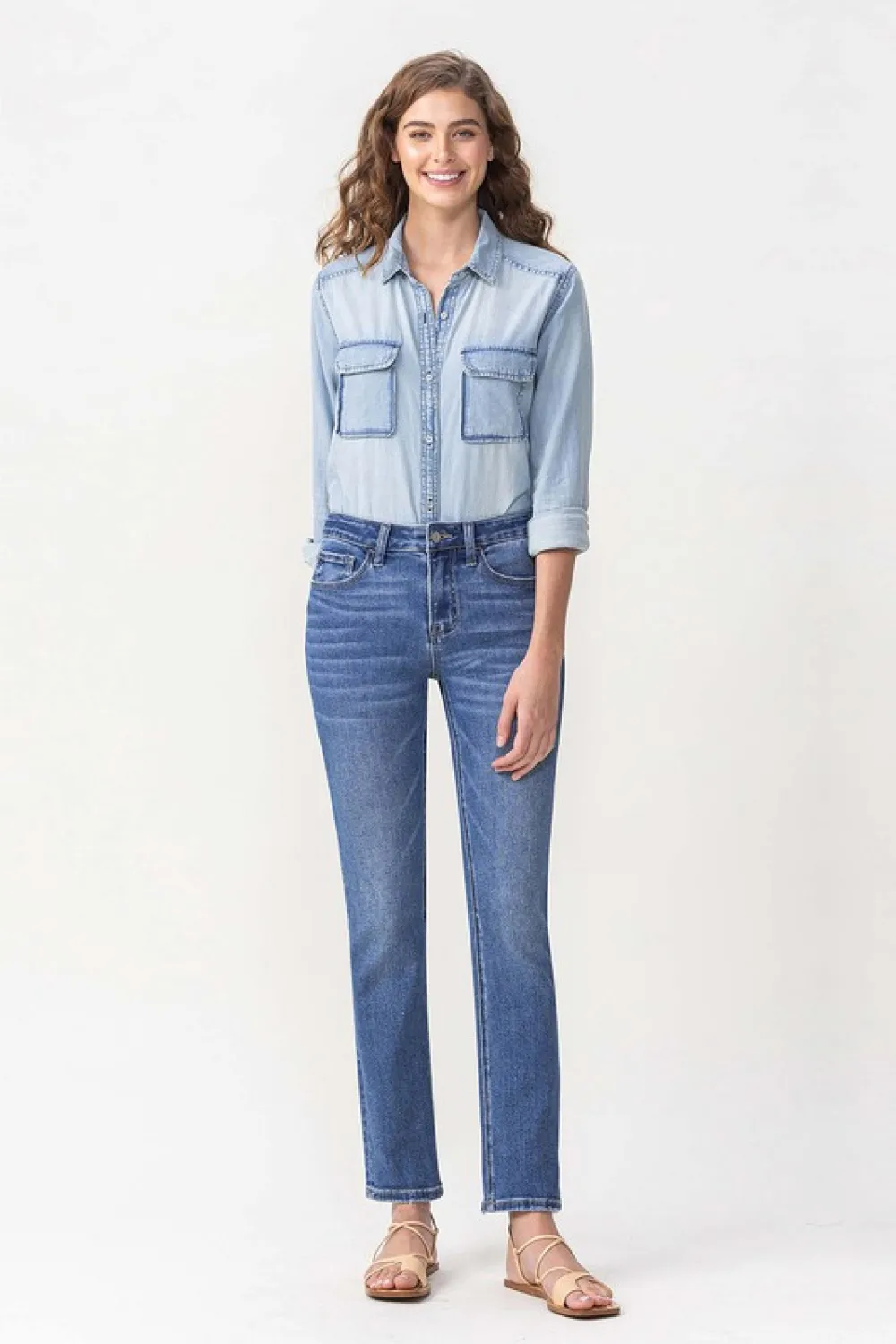 Full Size Maggie Midrise Slim Ankle Straight Jeans, image 2