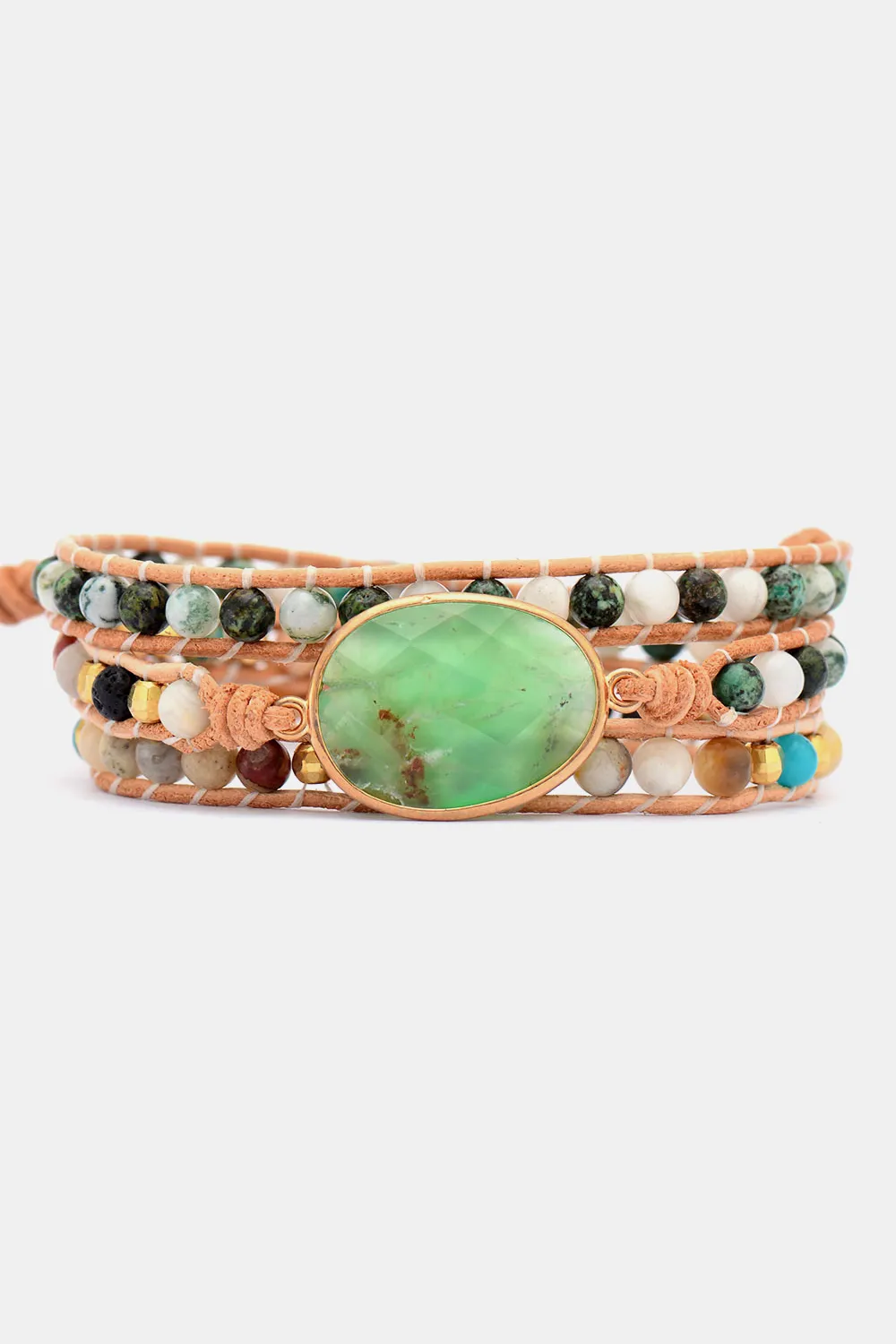 Natural Stone & Agate Layered Bracelet, image 3