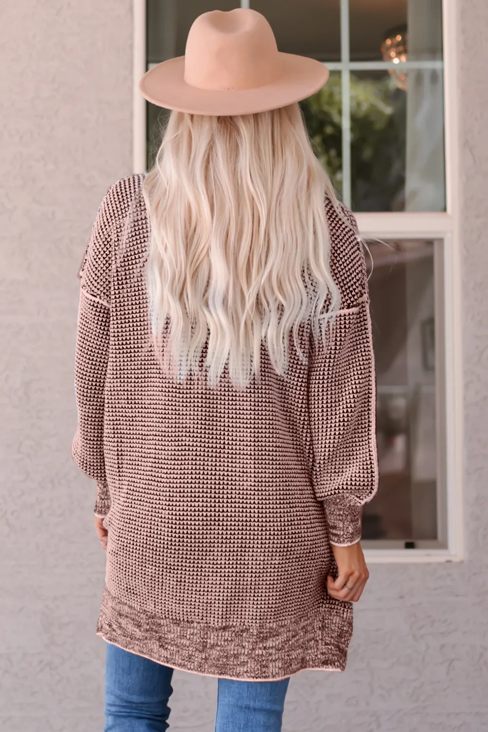 Heathered Open Front Longline Cardigan, image 11