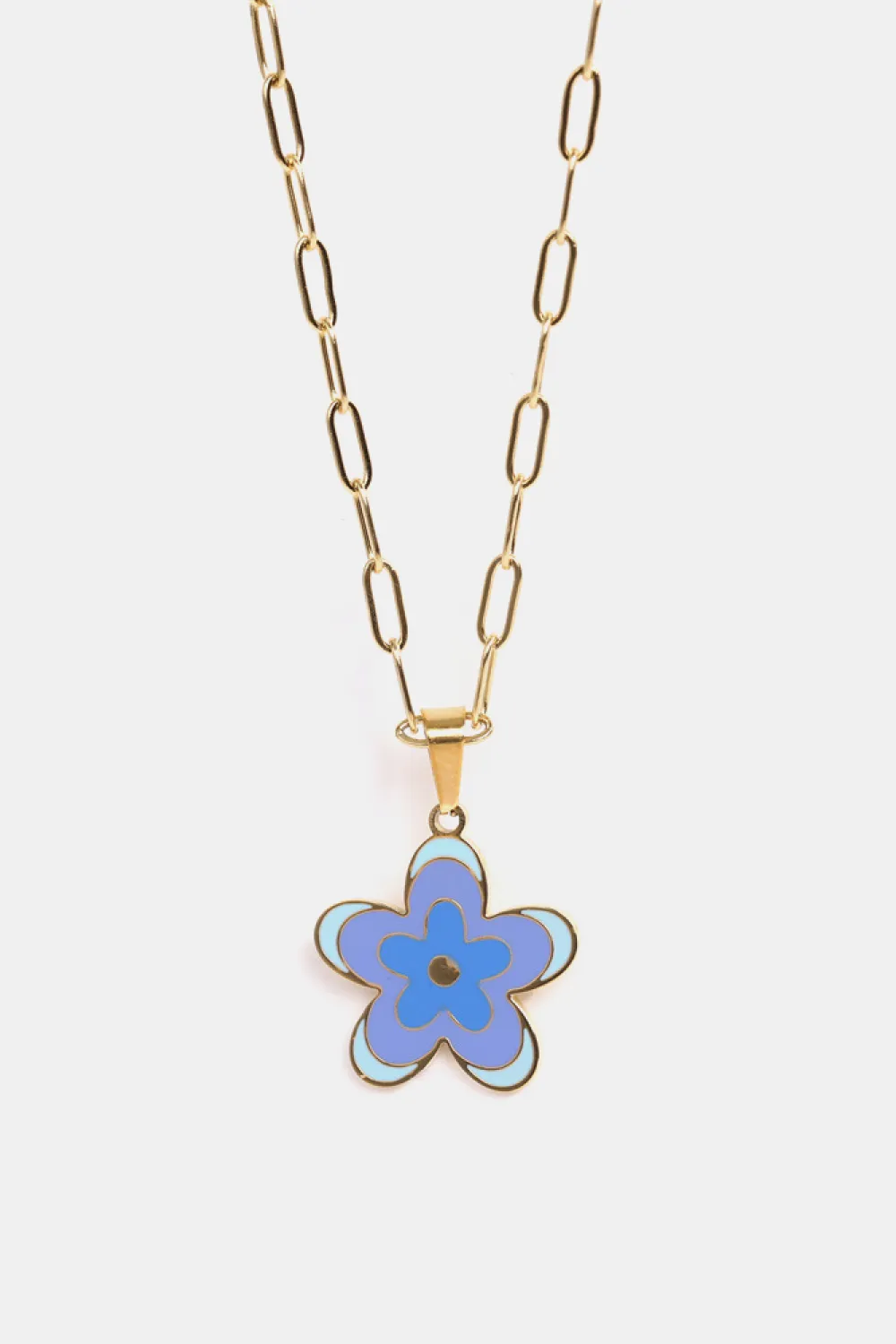 Flower Pendant Stainless Steel Necklace, image 3
