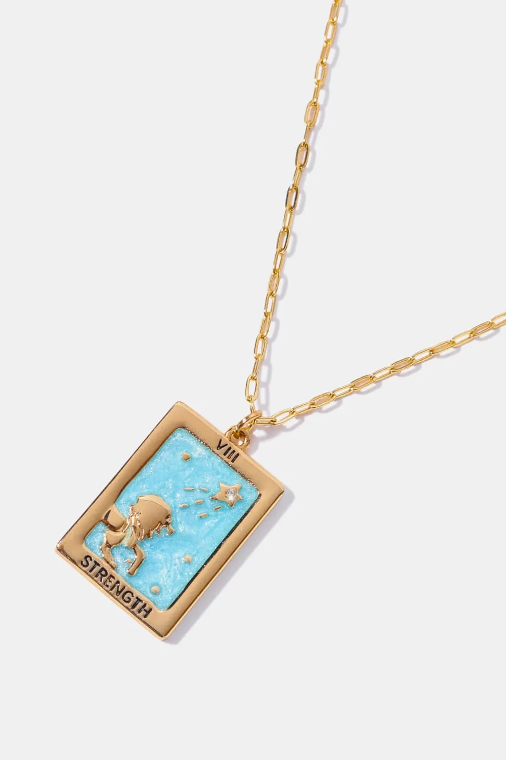 Tarot Card Pendant Copper Necklace, image 10