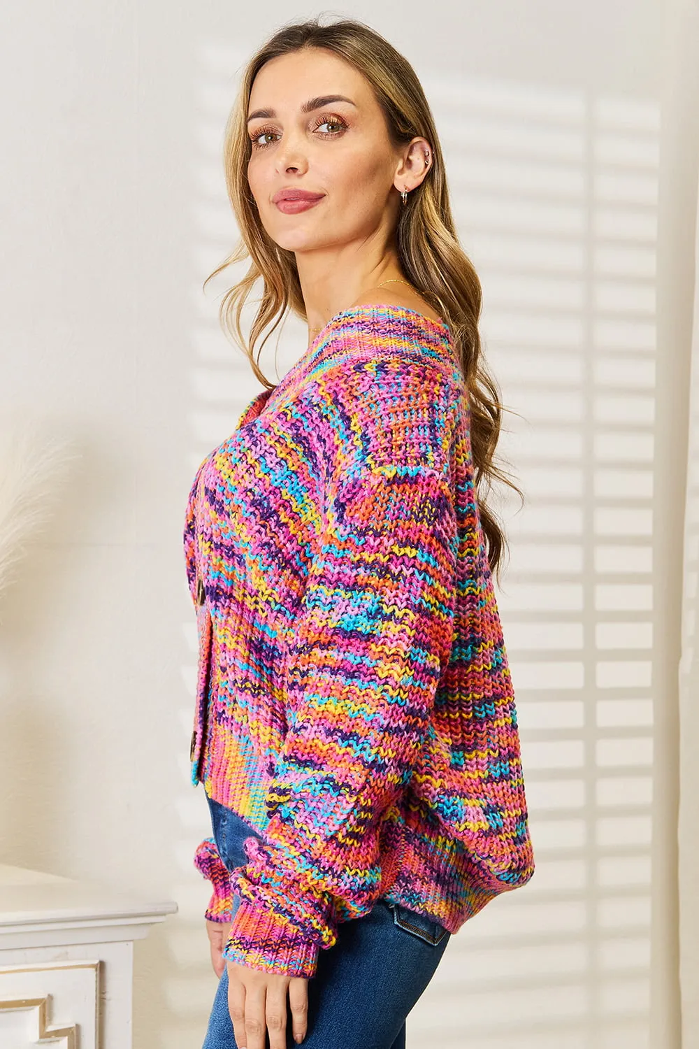 V-Neck Long Sleeve Cardigan, image 5