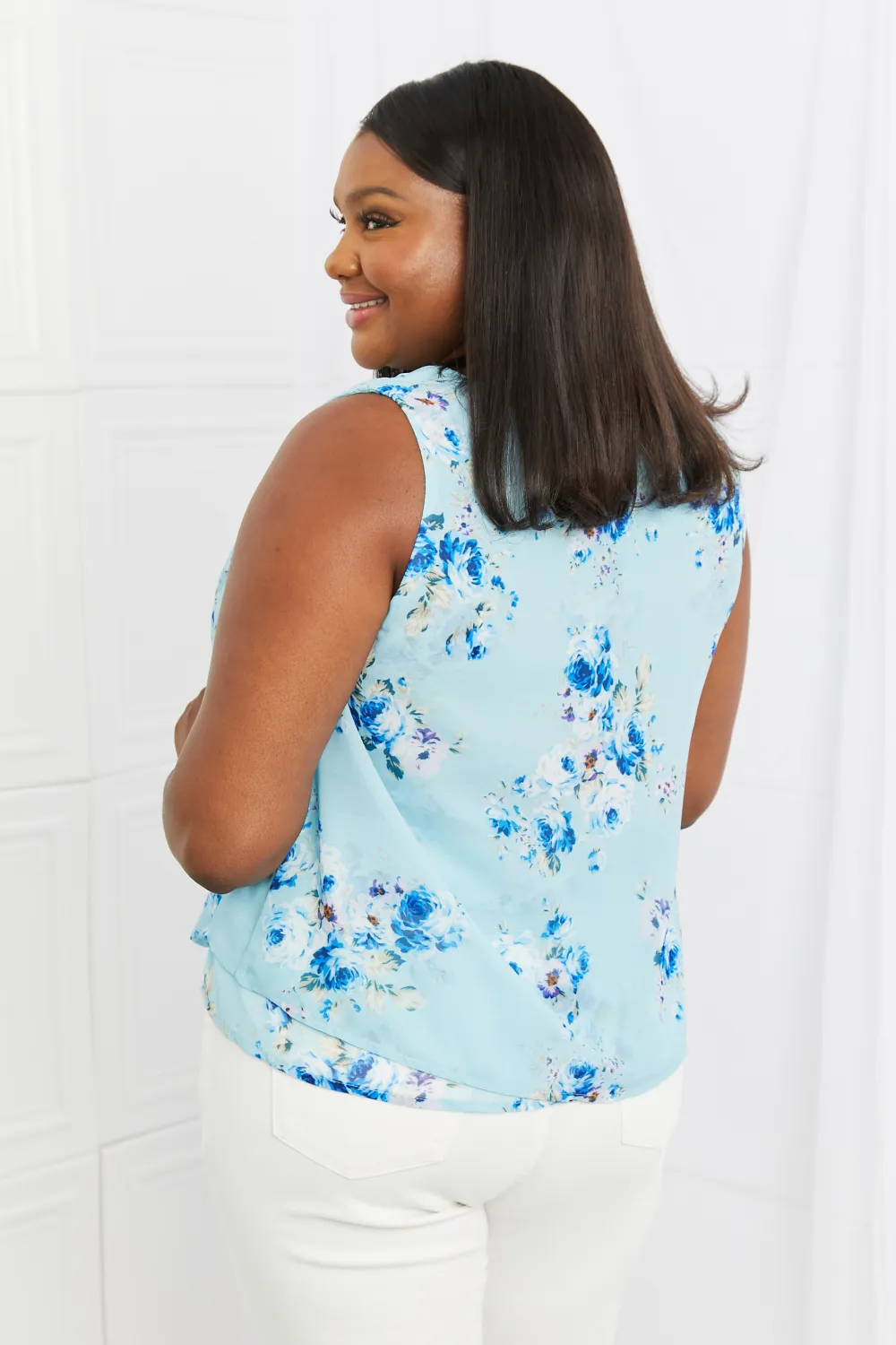 Off To Brunch Full Size Floral Tank Top, image 2