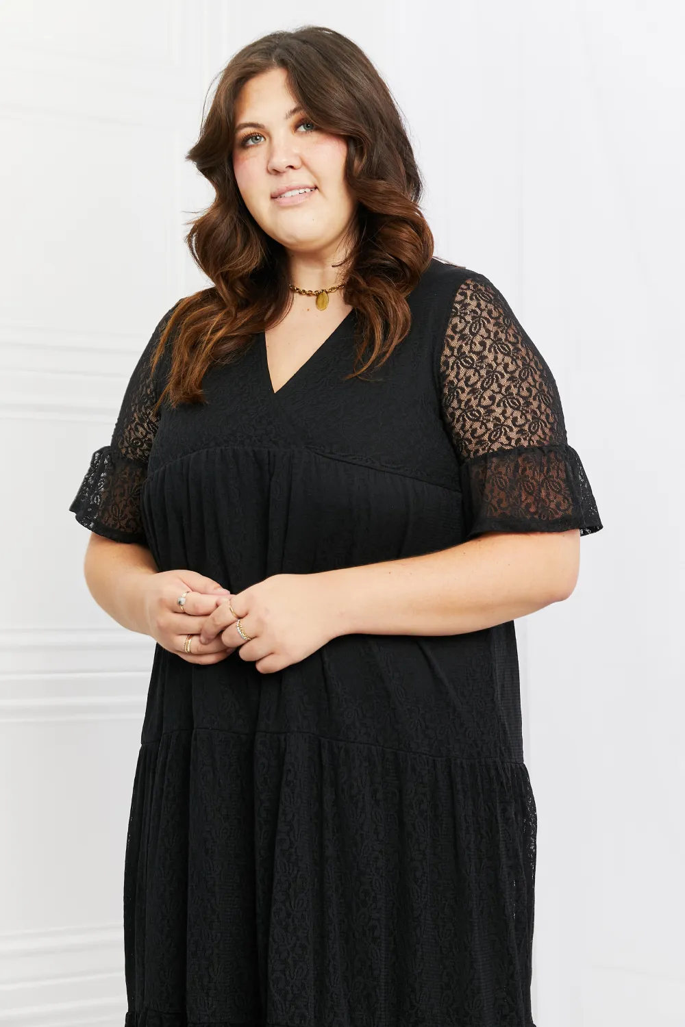 Lovely Lace Full Size Tiered Dress, image 5