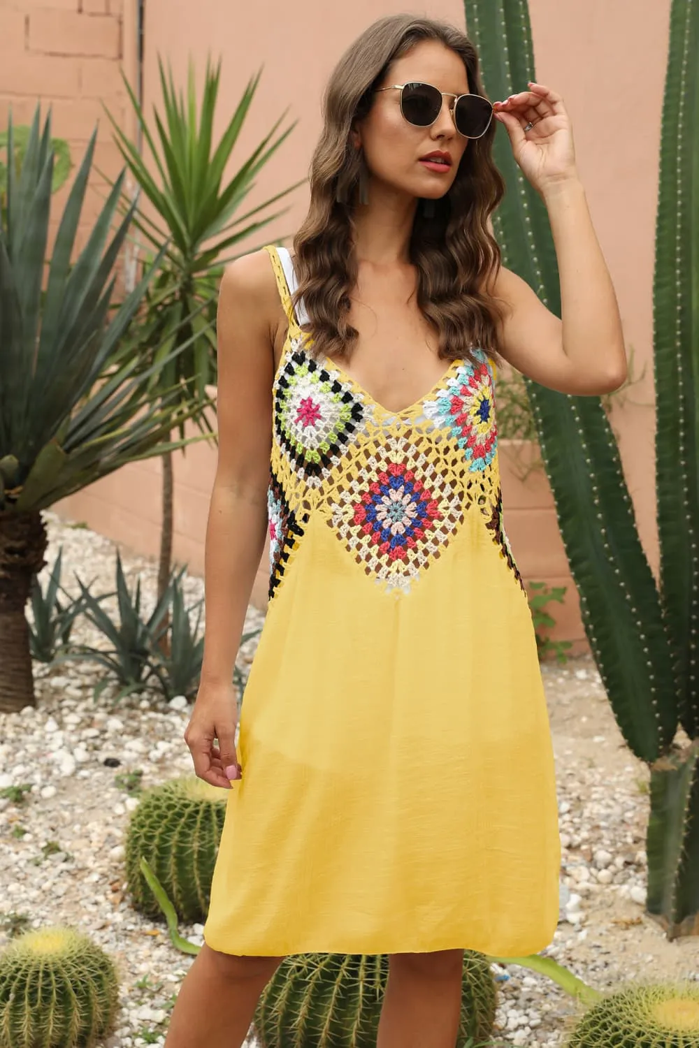 Openwork Sleeveless Embroidery Dress, image 18