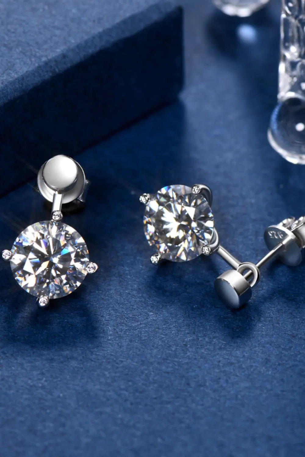 4 Carat Moissanite Drop Earrings, image 3