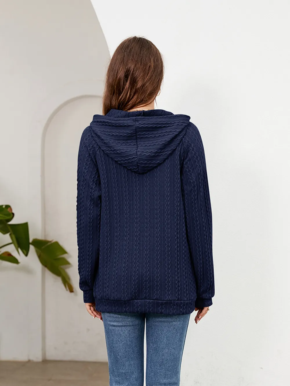 Raglan Sleeve Front Pocket Hoodie, image 13