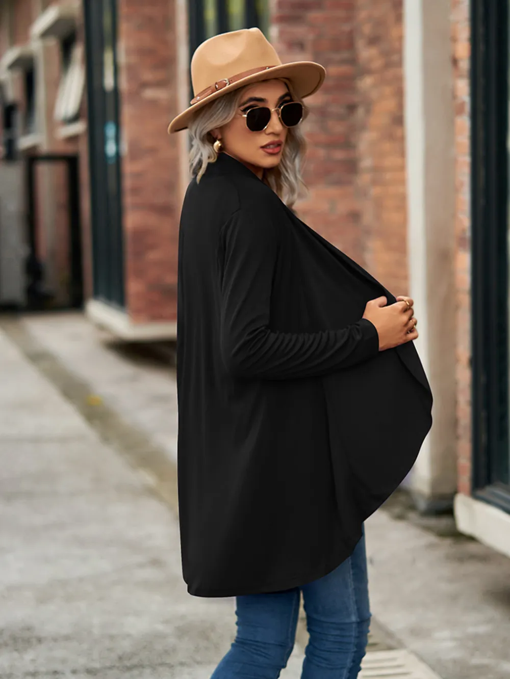Open Front Long Sleeve Cardigan, image 3