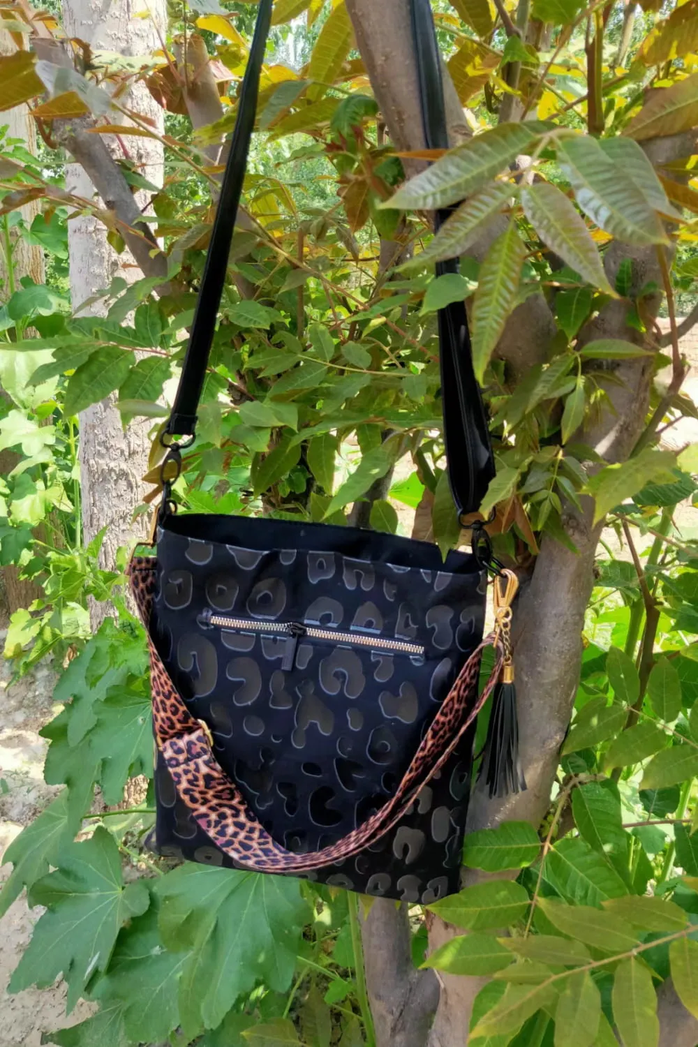 PU Leather Shoulder Bag with Tassel, image 11