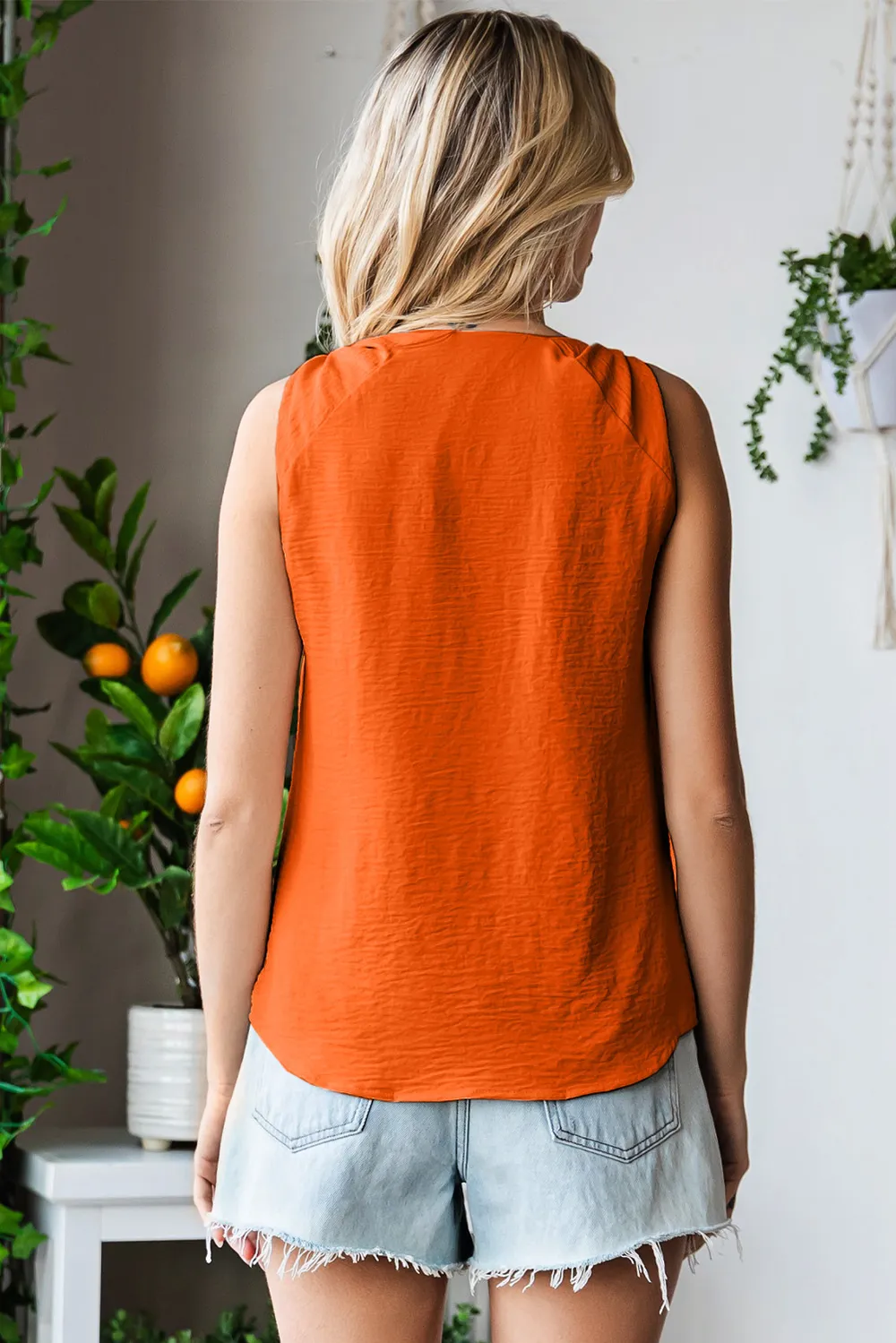 Knot Detail V-Neck Tank, image 9