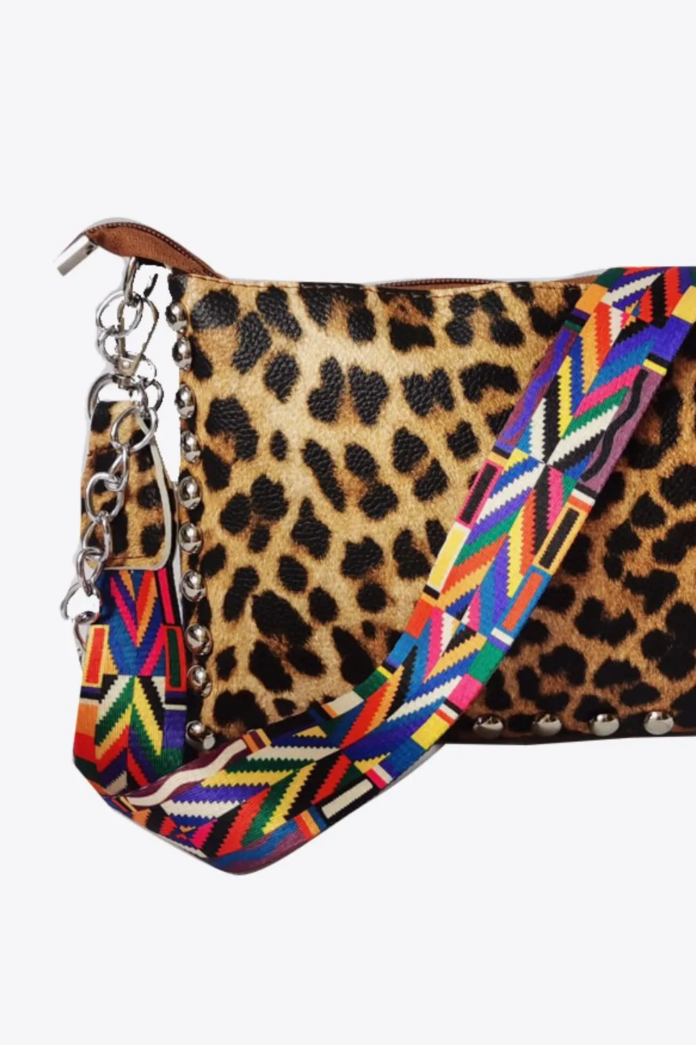 PU Leather Studded Shoulder Bag, image 8