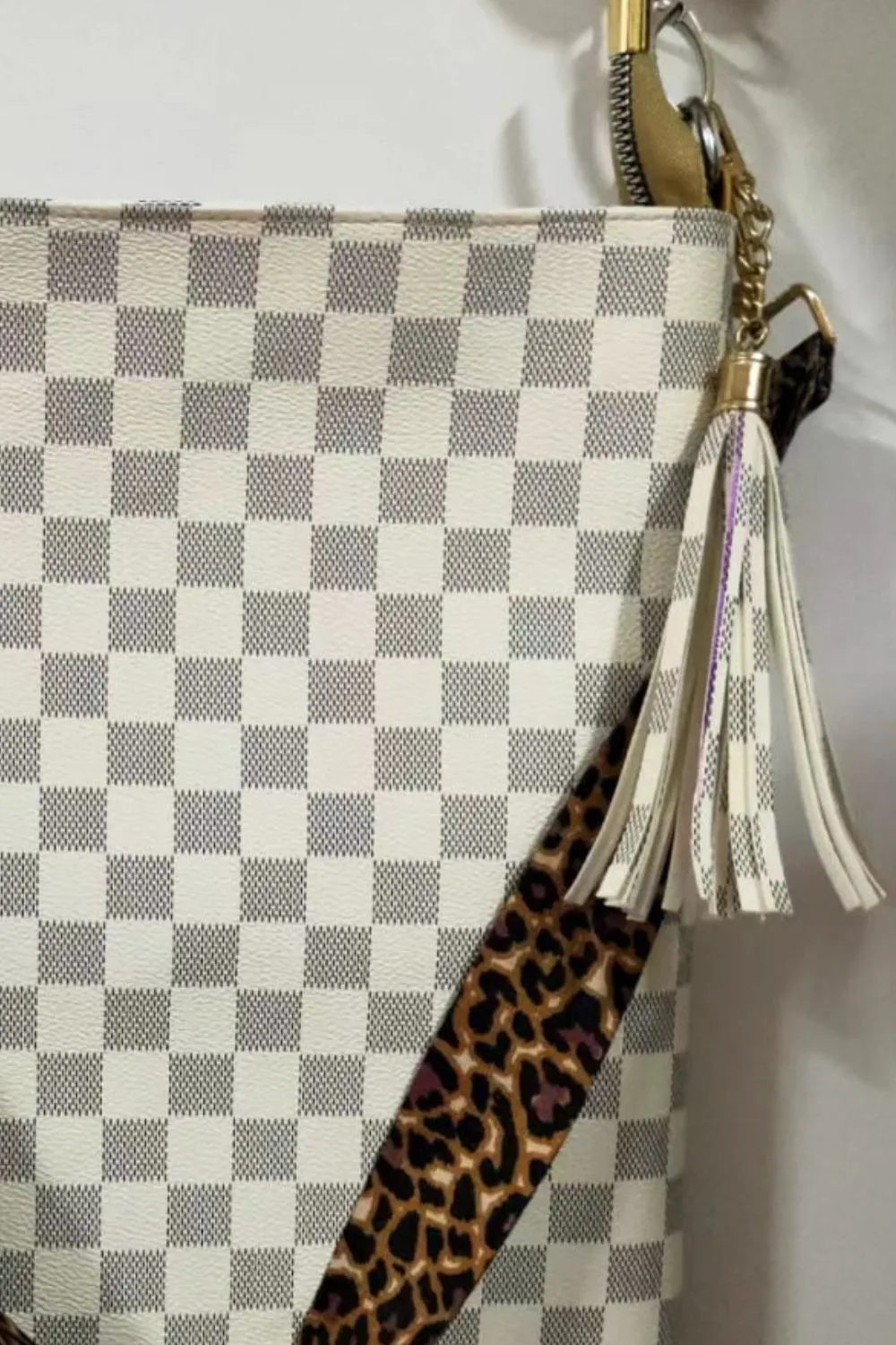 PU Leather Shoulder Bag with Tassel, image 12