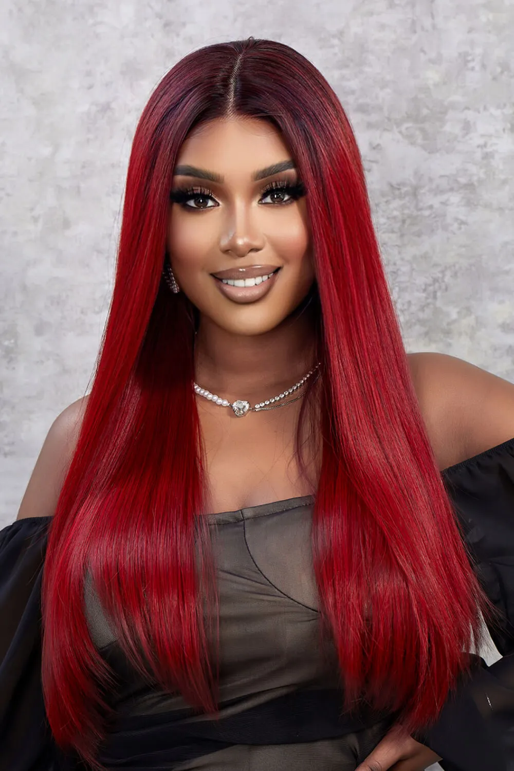 13*2" Lace Front Wigs Synthetic Straight 26" 150% Density, image 3