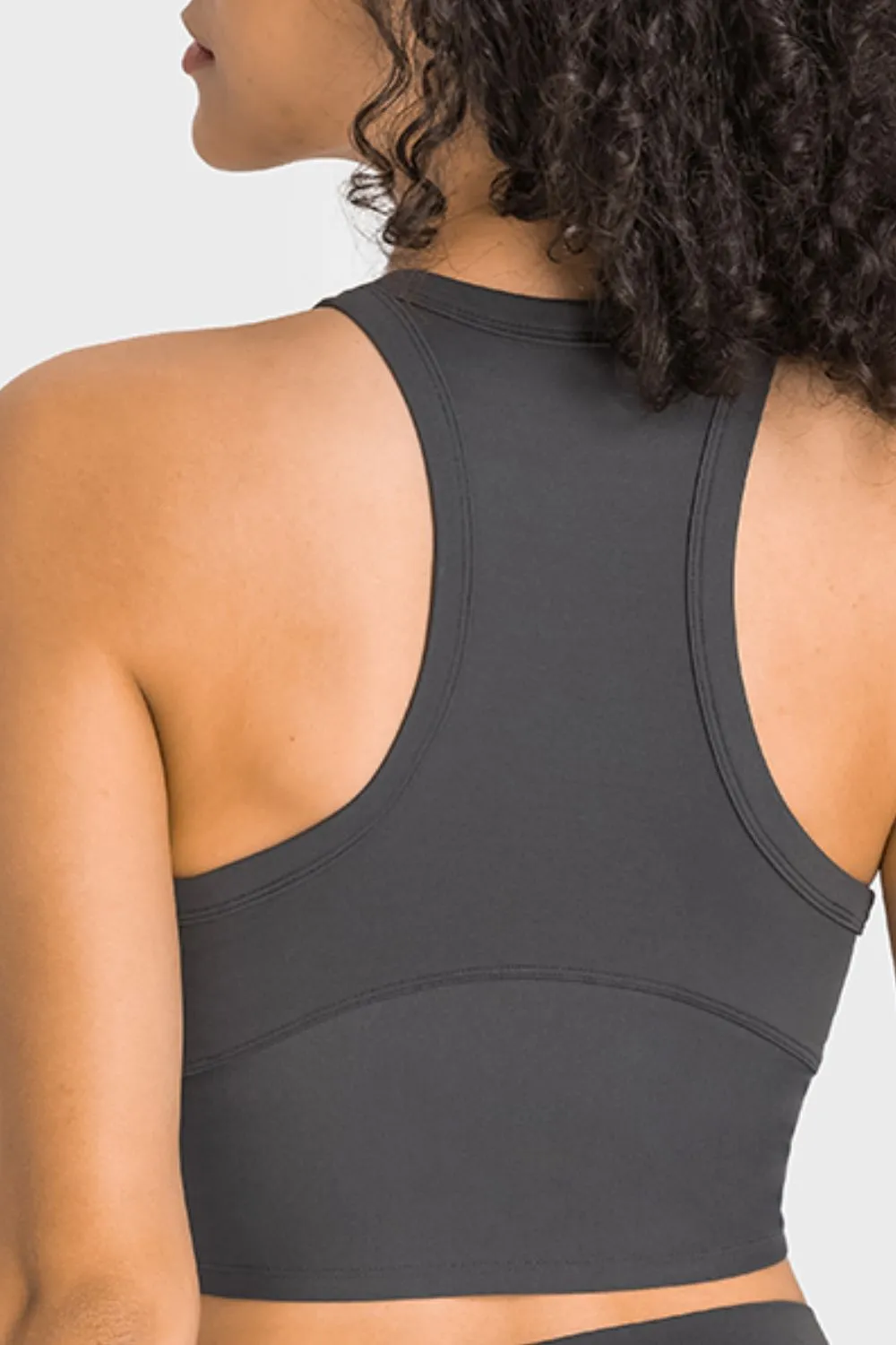 Racerback Cropped Sports Tank, image 10
