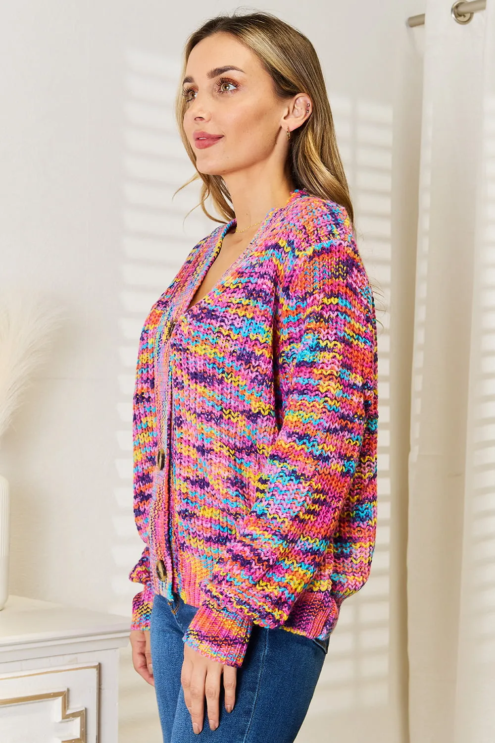V-Neck Long Sleeve Cardigan, image 6