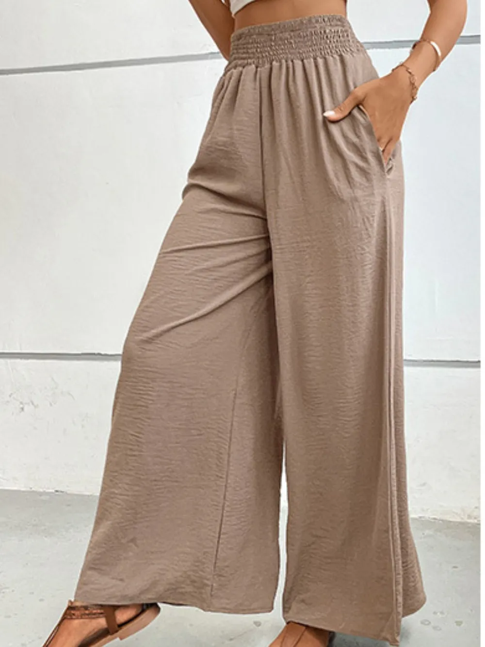 Wide Waistband Relax Fit Long Pants, image 14