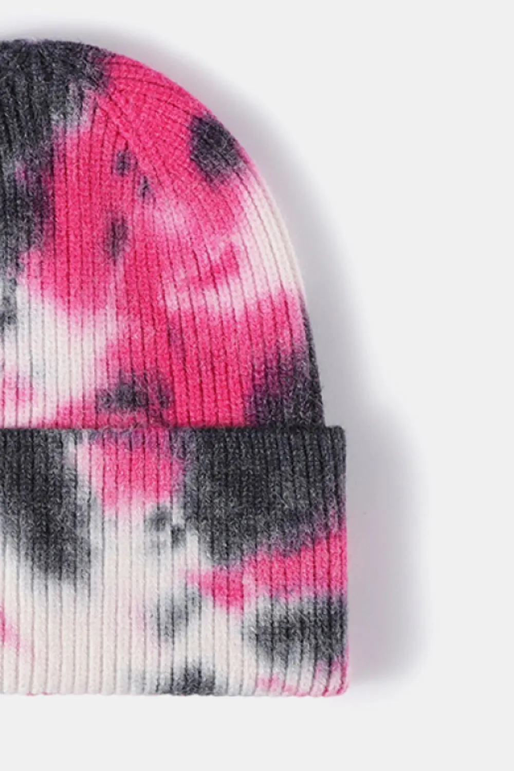 Tie-Dye Cuffed Rib-Knit Beanie Hat, image 18
