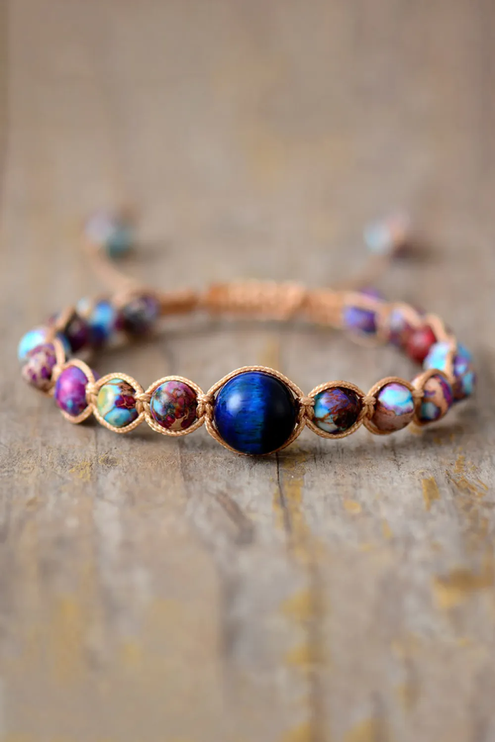 Imperial Jasper & Natural Stone Beaded Bracelet, image 2