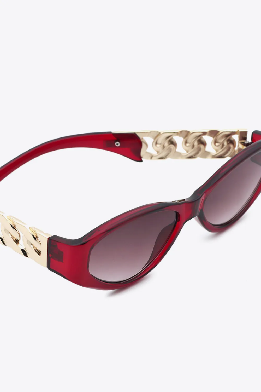 Chain Detail Temple Cat Eye Sunglasses, image 9