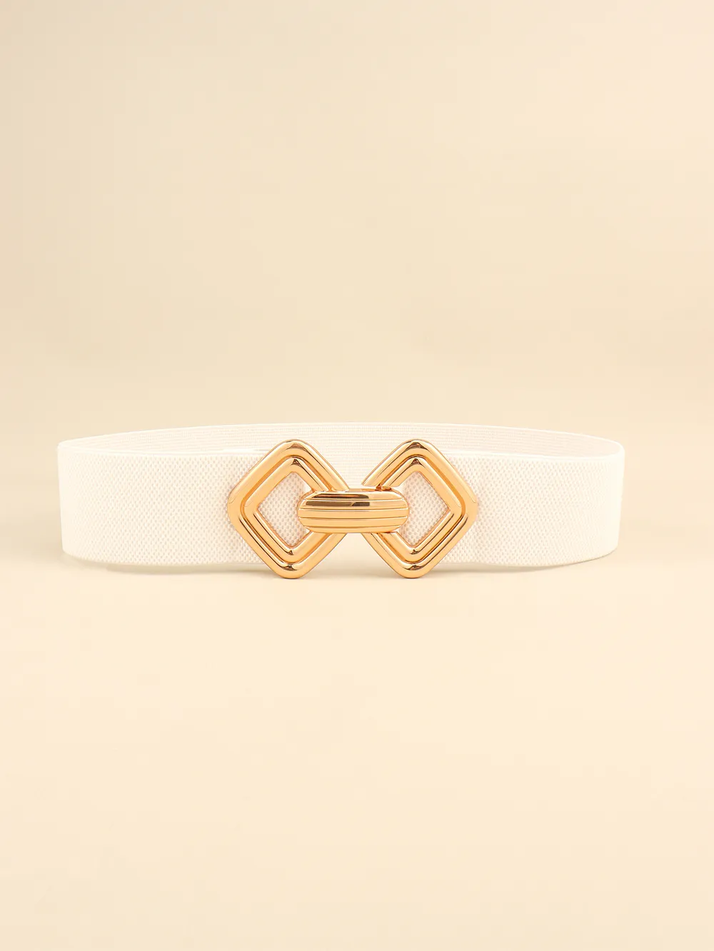 Geometric Buckle Elastic Wide Belt, image 4