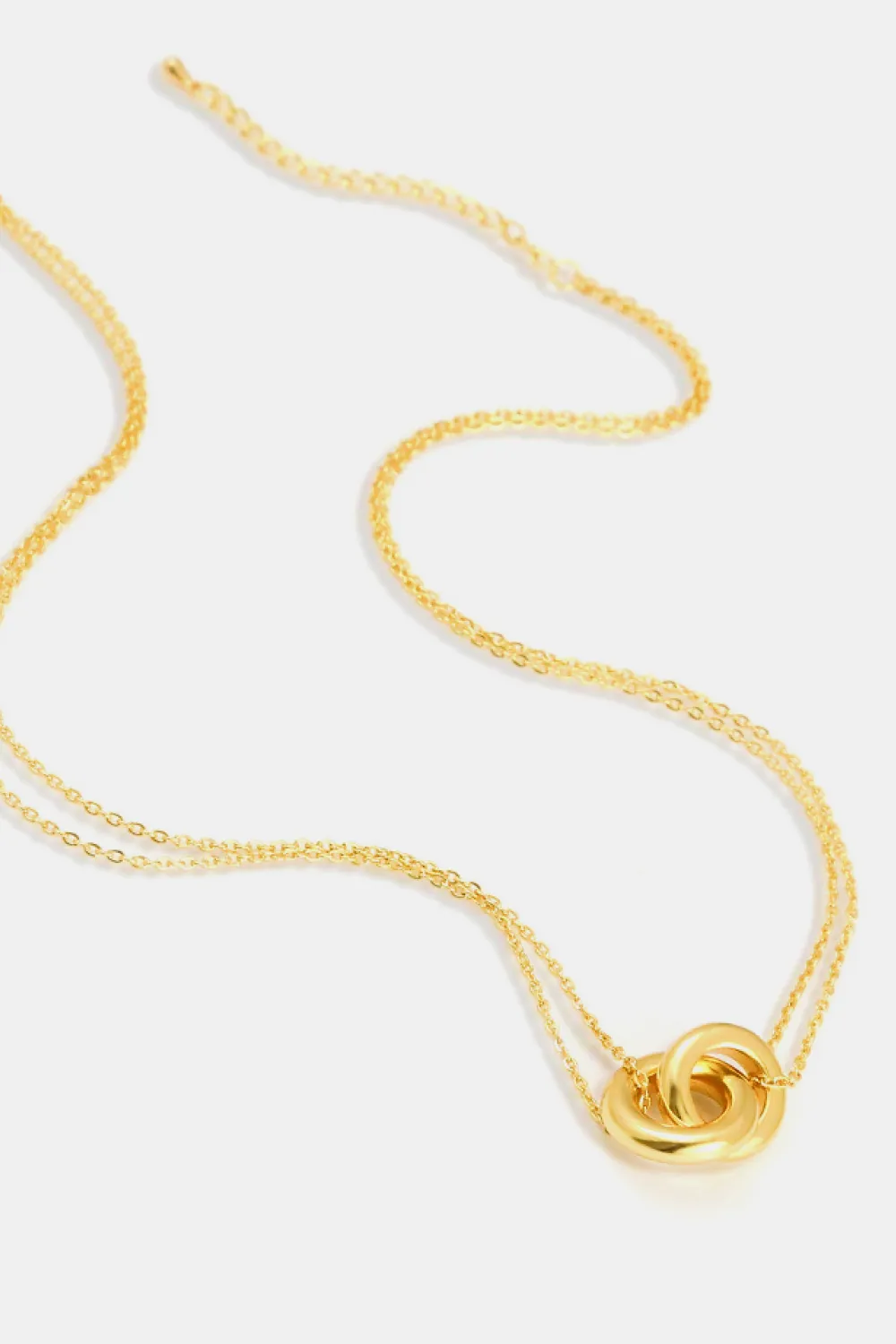Linked Ring Pendant Chain Necklace, image 4