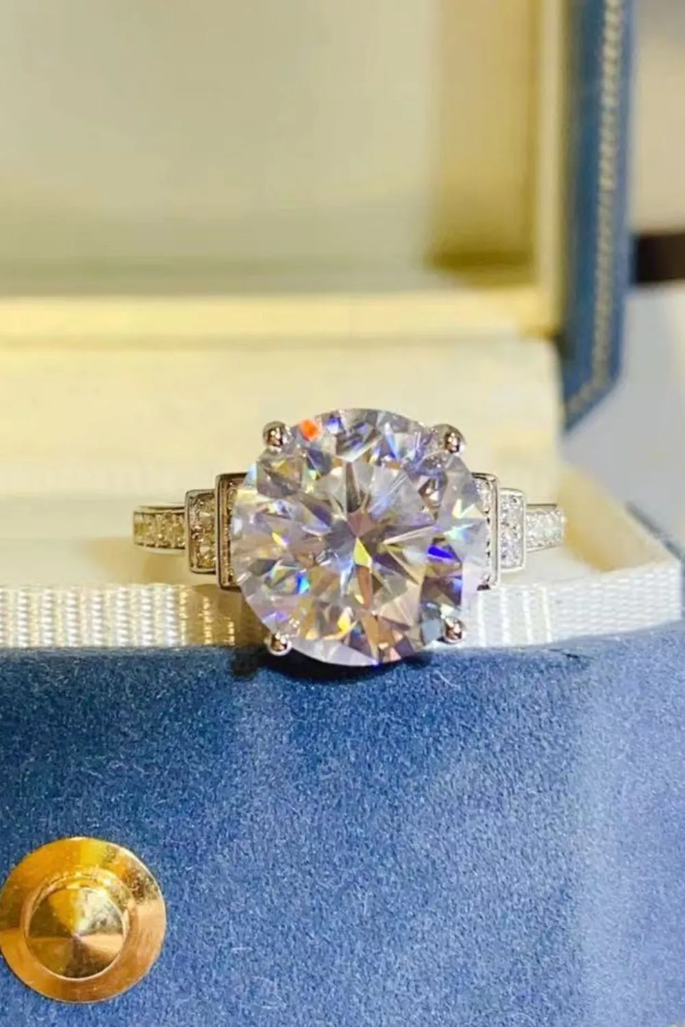 5 Carat Moissanite 925 Sterling Silver Ring, image 4