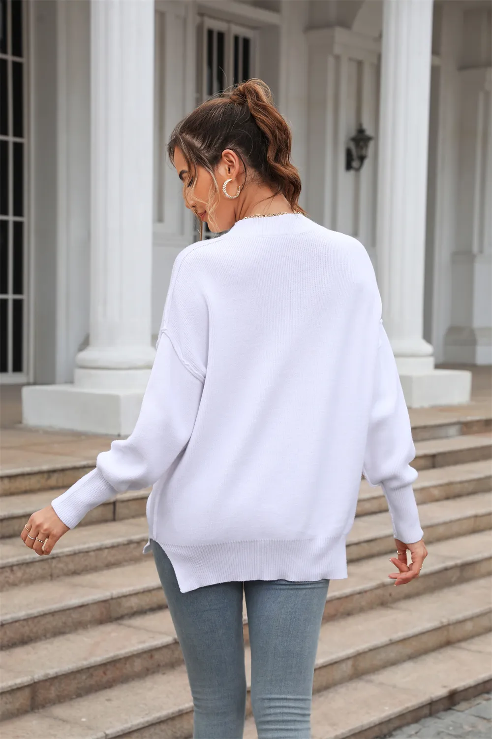 Round Neck Long Sleeve Sweater, image 7