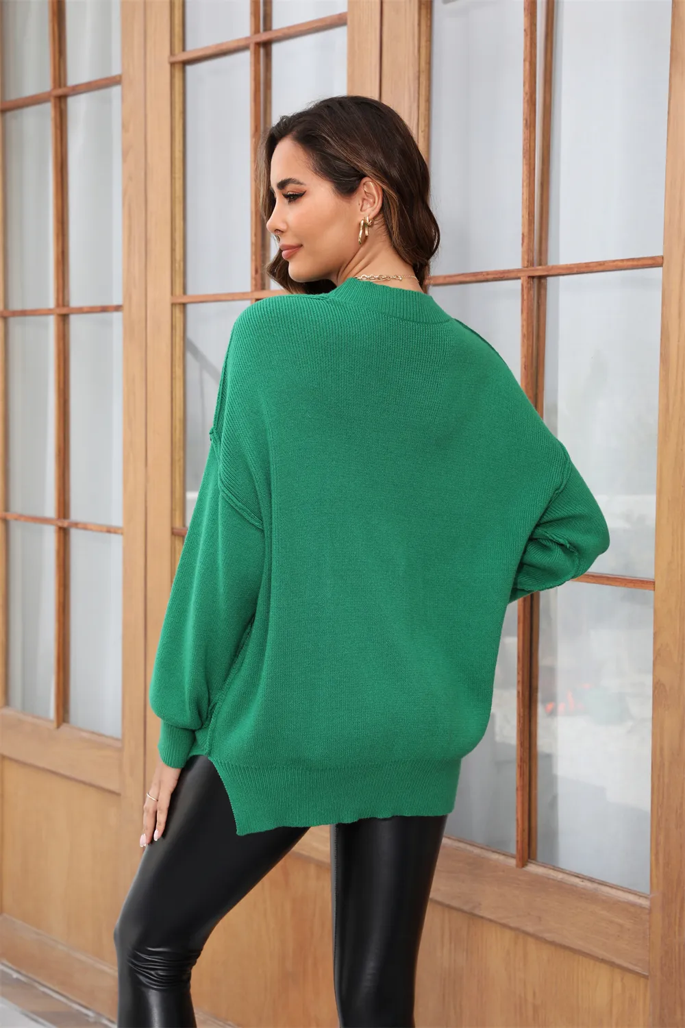 Round Neck Long Sleeve Sweater, image 4