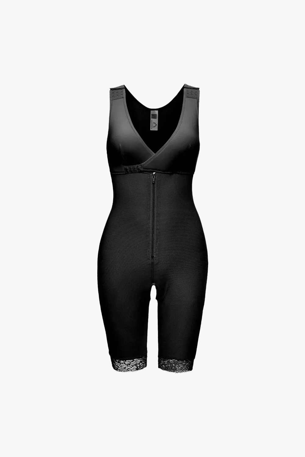 Full Size Lace Trim Shapewear with Zipper, image 12
