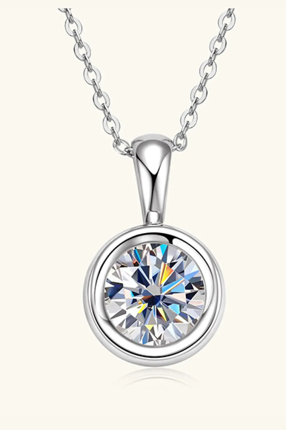2 Carat Moissanite 925 Sterling Silver Necklace, image 5