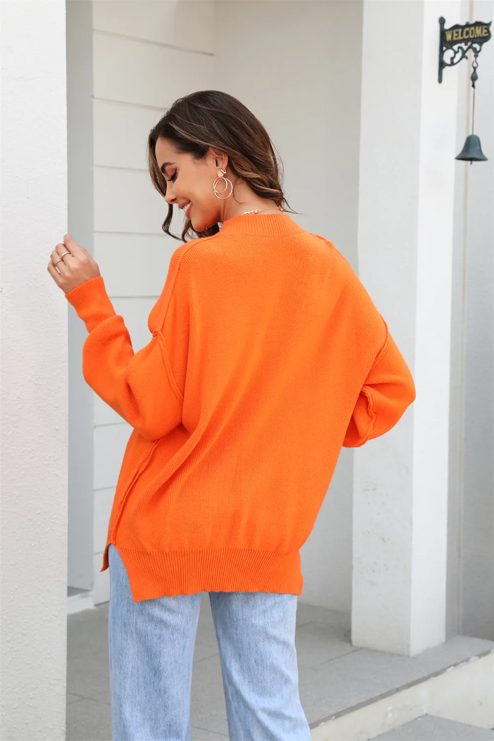 Round Neck Long Sleeve Sweater, image 6