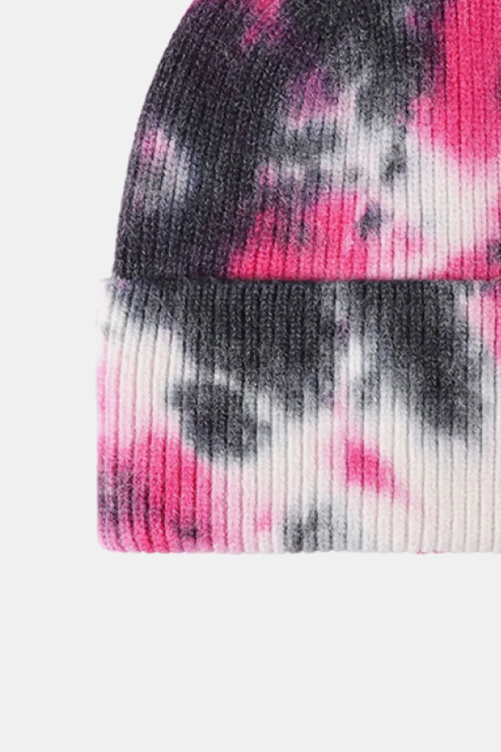 Tie-Dye Cuffed Rib-Knit Beanie Hat, image 19