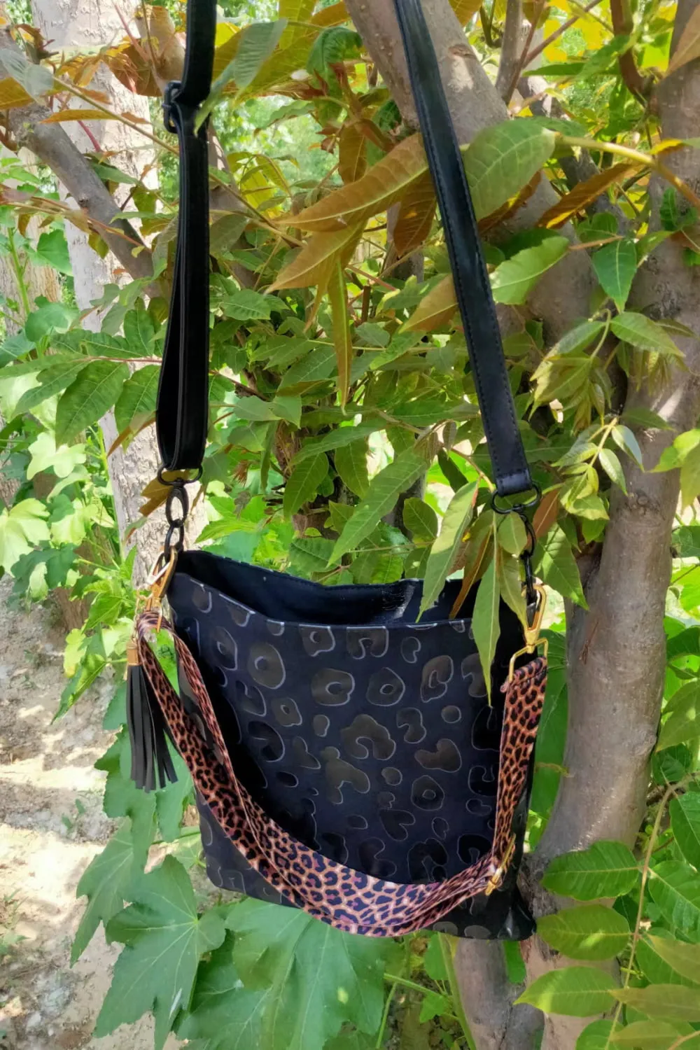 PU Leather Shoulder Bag with Tassel, image 13