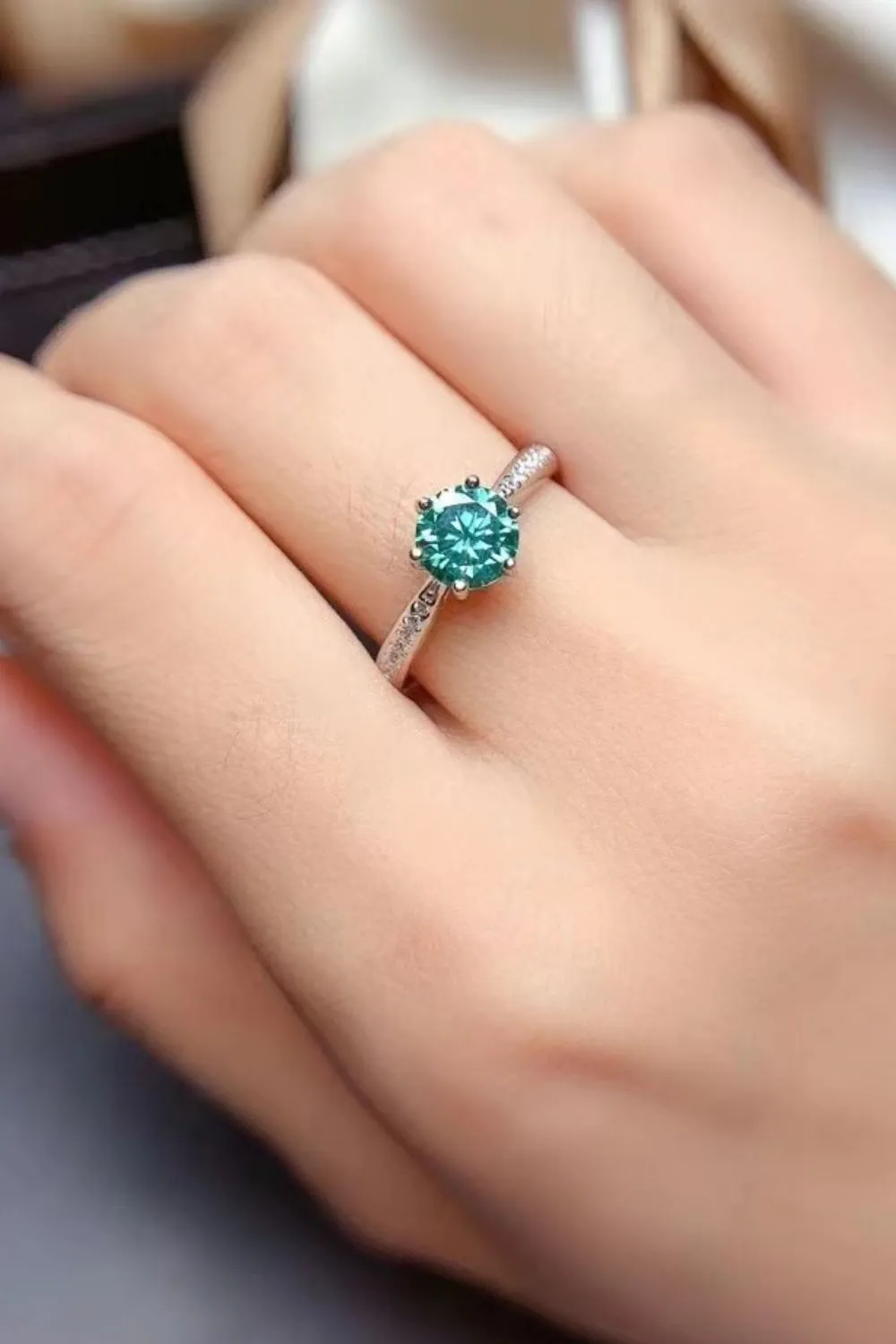 All For You 2 Carat Moissanite 925 Sterling Silver Ring, image 2